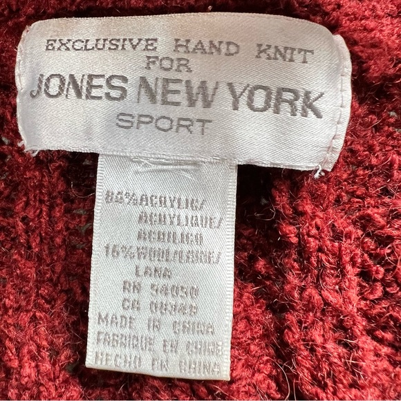 Vintage Jones New York Hand Knit Oversized Long Line Cardigan Sweater Size 3X - Picture 4 of 11